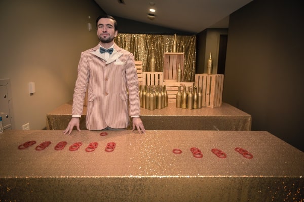 Man standing at counter