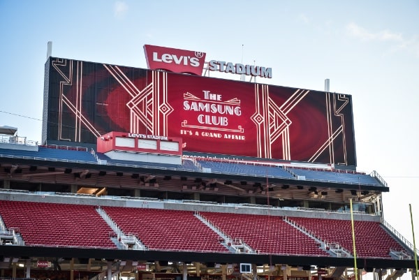 Large stadium signage